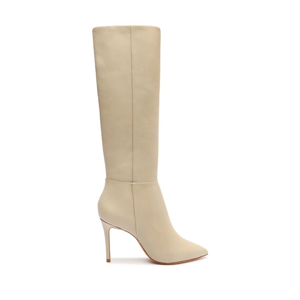 Schutz Mikki Leather Tall Boots Color: Oyster Size: 8 NWT.